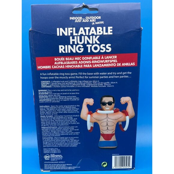 Inflatable Hunk Ring Toss Game 25" Indoor/Outdoor Fun - Picture 4 of 6